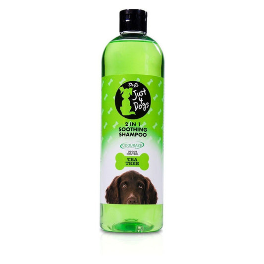 Dr J's Just 4 Dogs 2 In 1 Soothing Tea Tree Shampoo - 500ml