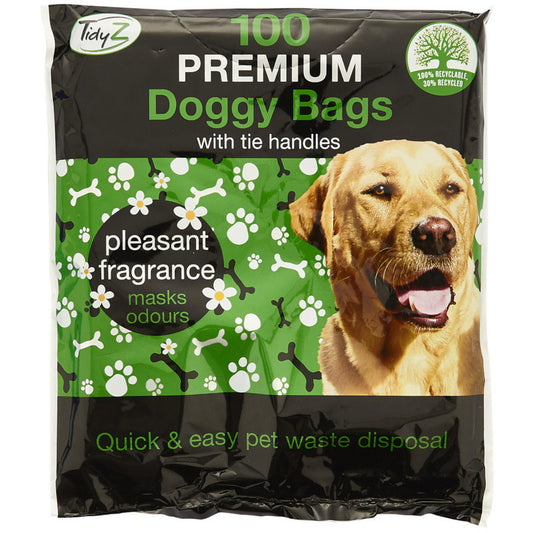 TidyZ 100 Premium Doggy Bag with Tie Handles