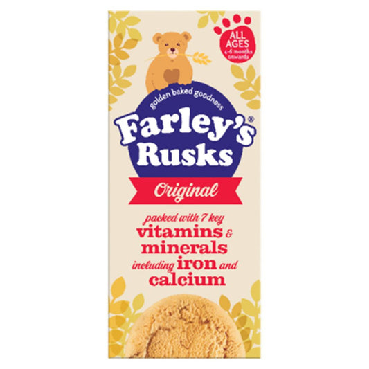 Farley's Rusks Original Baby Food Snacks 6+ Months 150g