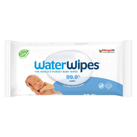 WaterWipes Plastic Free Baby Wipes 60pack