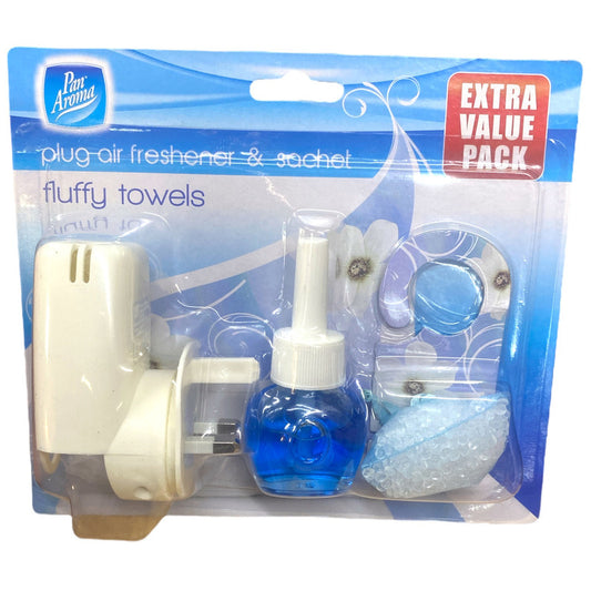 Pan Aroma Fluffy Towels Plug-In Air Freshener & Sachet Set
