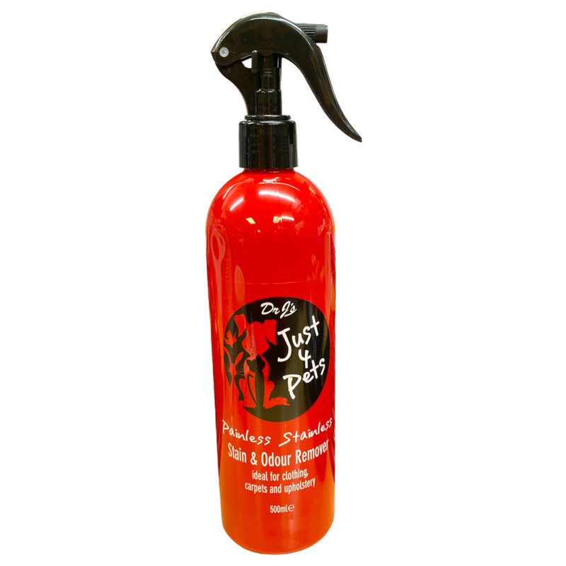 Dr J's Just 4 Pets Painless Stainless Stain & Odour Remover - 500ml