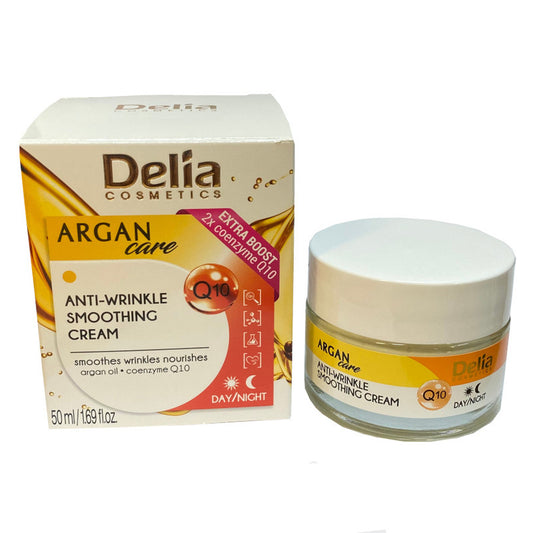 Delia Argan Care Q10 Anti-Wrinkle Smoothing Day & Night Cream - 50ml