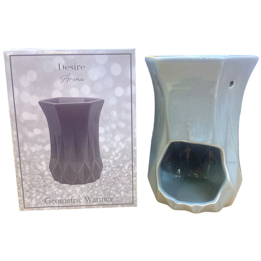 Desire Aroma Geometric Grey Wax Melt & Oil Burner